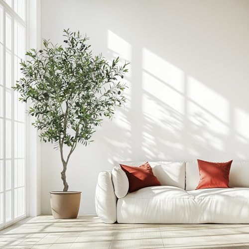 7ft Artificial Olive Tree Potted Plant
