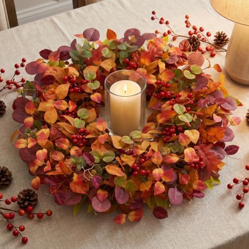 Fall Decor, 26" Fall Wreaths for Front Door, Large Fall Door Wreath