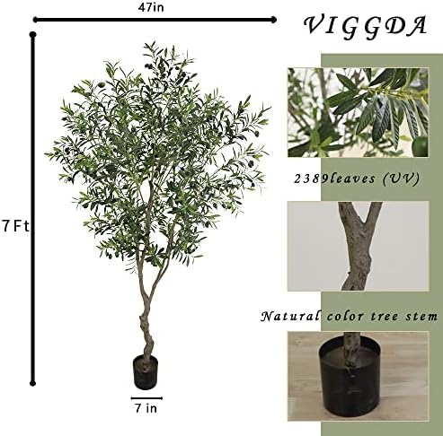 7ft Artificial Olive Tree Potted Plant