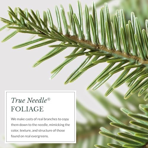 Balsam Hill 9ft Pre-Lit Alpine Balsam Fir - Sparse Artificial Christmas Tree with 600 Clear LED Fairy Lights, Pre-Fluffed Memory Wire Branches & Easy Plug Technology for Statement Spaces