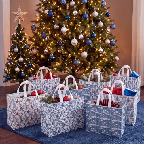 12 Pcs Chinese Extra Large Christmas Gift Bags Bulk