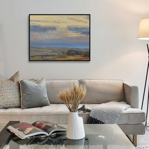 1.5" Deep Canvas Floating Frame for 30x60 Canvas Paintings,Black