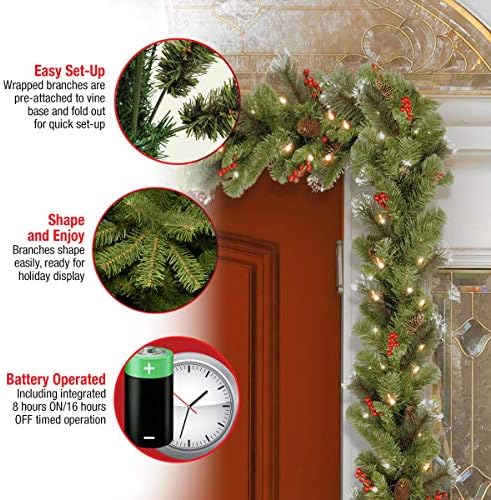 National Tree Company 9ft Pre-Lit Crestwood Spruce Christmas Garland