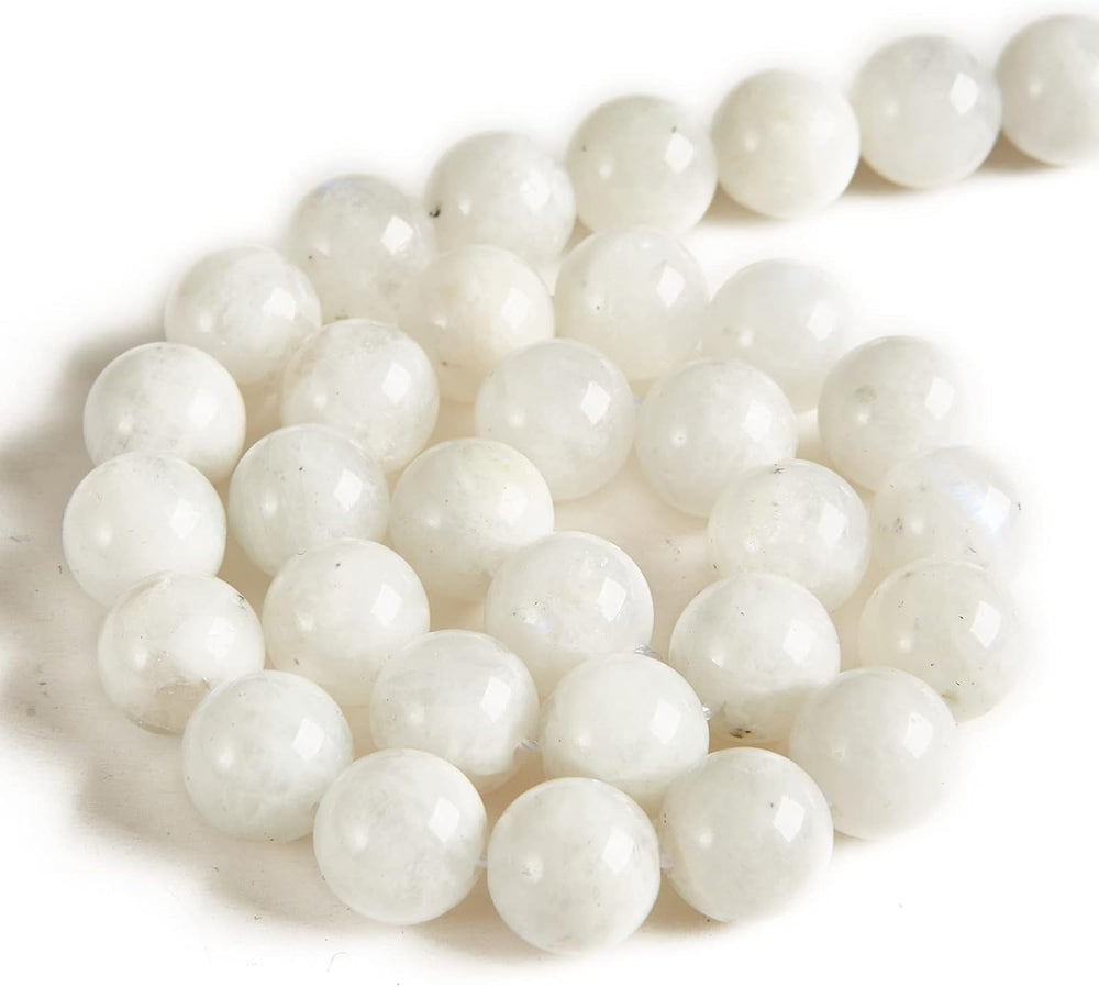 150pcs 8mm Moonstone Beads Natural Gemstone Beads Round Loose Beads for Jewel...