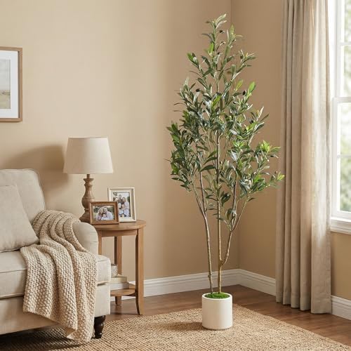 Alupssuc 5ft Artificial Olive Tree with Green Moss