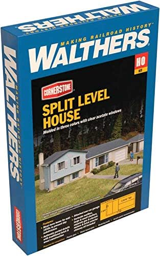 Walthers Cornerstone Split-Level House 933-3794 HO Scale Model Railroad - Str...
