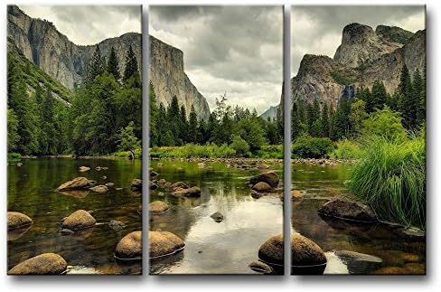 yosemite wall art nature national park canvas lake shown in use