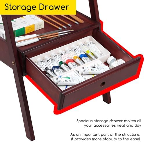 MEEDEN Painting Easel for Adults: Art Easel Stand with Srorage for Studio