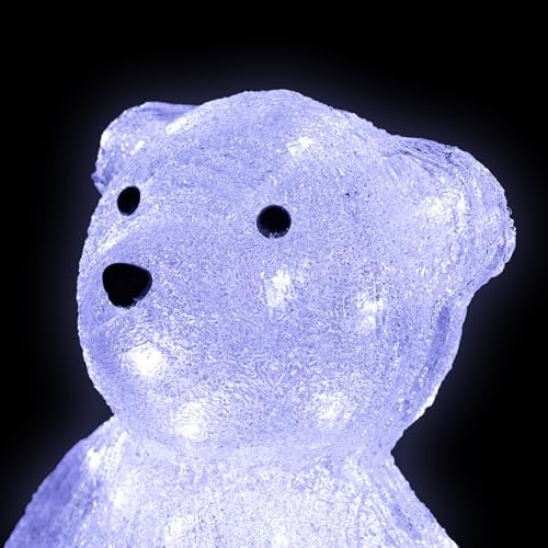 Northlight 17" Pre-lit Acrylic Polar Bear Display Decoration-White LED Lights