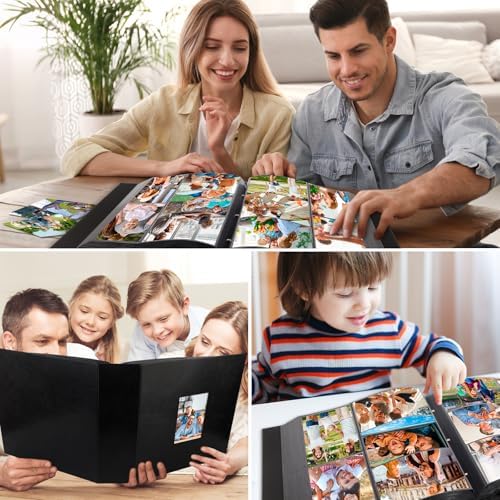 Extra Large Capacity Photo Album 4x6 Pictures Holds 1000 Photos, Black
