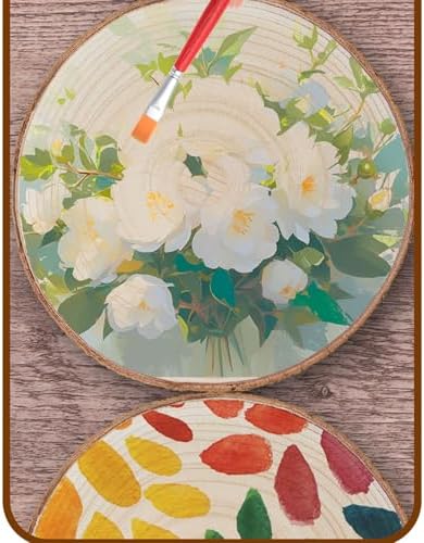 Set of (10) 11-13 Inches Large Wood Slices, Wood Centerpieces for Tables