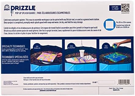 FolkArt Drizzle Pop-Up Splash Guard, Durable Tool for DIY Paint Pouring Arts and Crafts Projects, 50824