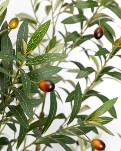 Artificial Olive Tree 6FT Faux Indoor with Planter&Cotton Basket