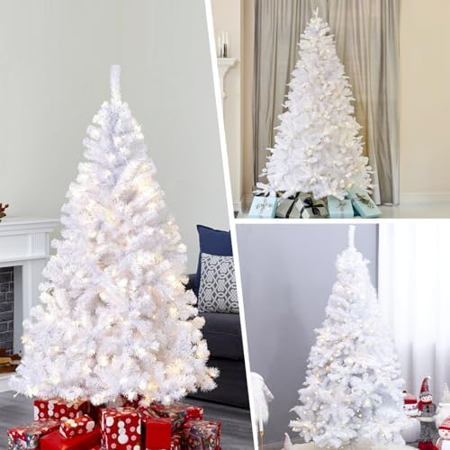 4ft White Prelit Artificial Christmas Tree,Arbol de Navidad Fake Xmas Tree