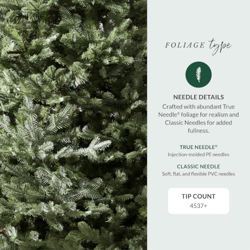 Balsam Hill BH Balsam Fir Full Tree - Realistic Artificial Christmas Tree with Premium Stand & Easy Assembly for Indoor Holiday Decorating, Unlit, 6.5ft
