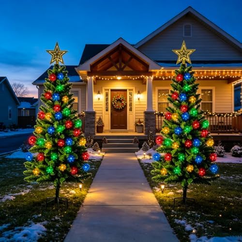4FT 100LED Solar Christmas Tree for Outdoor Christmas Decorations