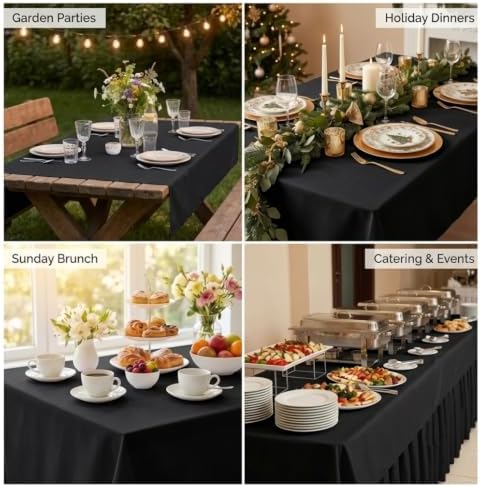 Urban Villa Tabletop Cover Kitchen Dining Tablecloth 100% Cotton Holiday Cele...