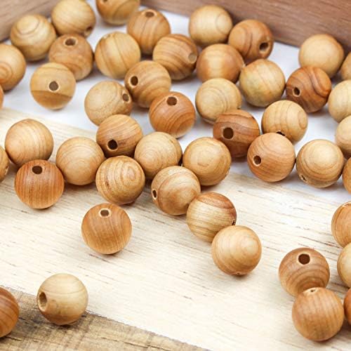 500pcs 8mm Natural Sandalwood Round Beads Gorgeous Craft Handmade Polished Spacer Mala Pray Beads with Elastic Cord for Bracelets DIY Rosary Tasbih Jewelry Making