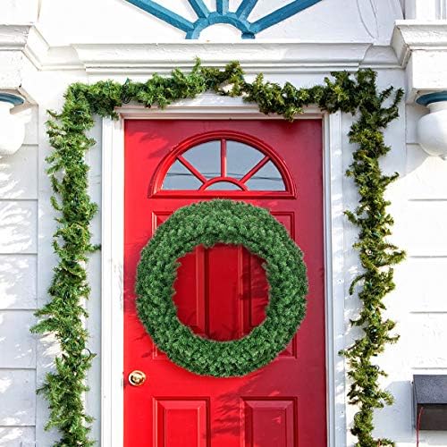Goplus 48 Inch Large Pre-Lit Christmas Wreath, Battery Operated Winter Wreaths for Front Door with 200 LED Lights and Timer, Lighted Artificial Hanging Xmas Wreath for Windows Wall Mantel Home Decor