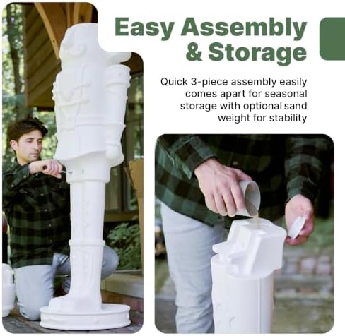 Step2 Nutcracker Prince Paintable DIY Holiday Statue, 6-Foot Tall, White