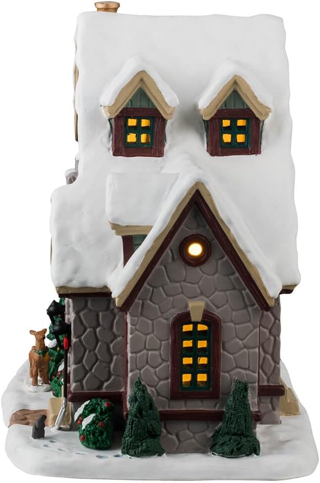 lemax white christmas #45235, close-up detail