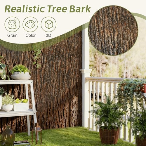 Artificial Tree Bark Roll,118" x19.7" Fake Bark