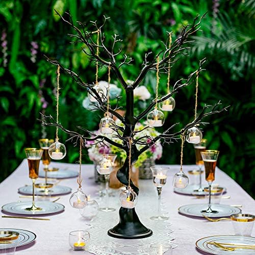 Sziqiqi Black Artificial Tree for Table Centerpiece, Faux Tree for Wedding