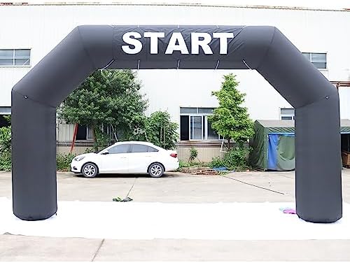 SAYOK Outdoor Inflatable Arch Inflatable Archway Inflatable Start Finish Line Racing Arch Banners with Air Blower for Advertising(Black, 20FT)
