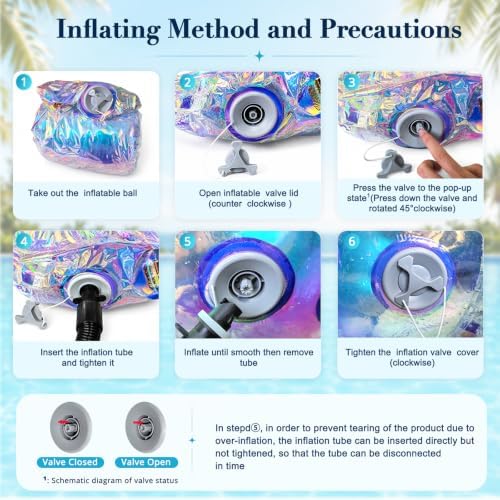 4PCS Silver Inflatable Mirror Ball Set with 600W Pump