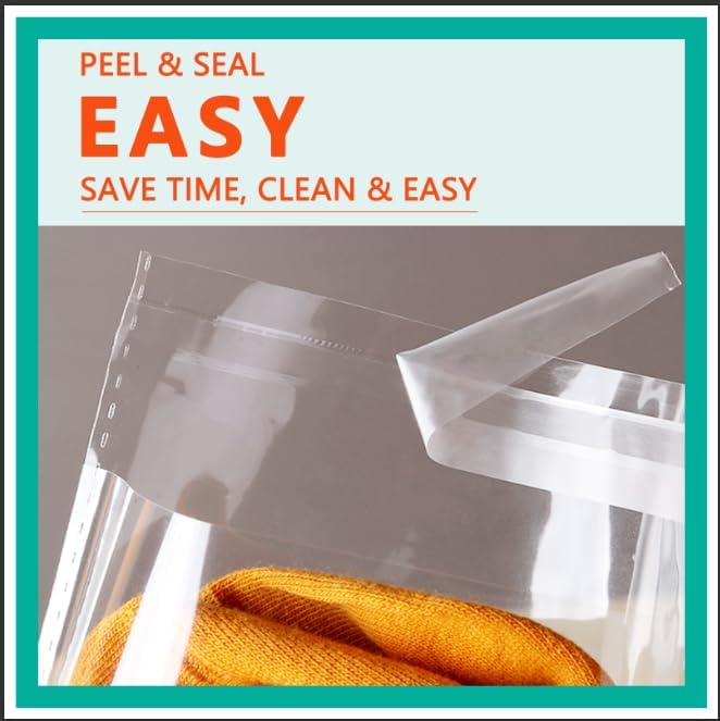 500 Pcs 11" x 14" Clear Cellophane Bags
