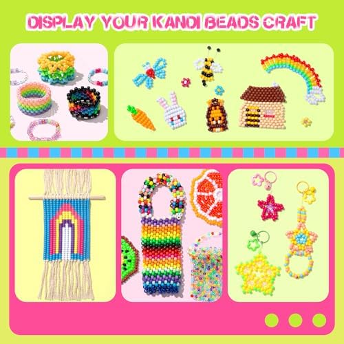 Simetufy 14000Pcs Pony Beads Bulk 50 Colors for Craft Kandi Bracelet Making