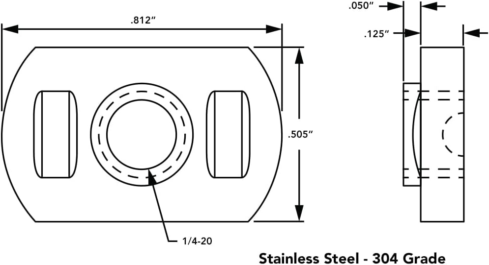 8020, 3686, 15 Series Stainless Steel SS 1/4-20 Centered Slide in Economy T N...