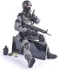 12 inch Military Soldiers Realistic Special Forces Army Man Action Figures Play Set with Accessories Collection (NB05- Flying Tigers Team)