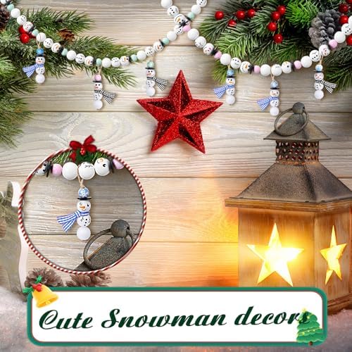 Vicenpal 450 Pcs Christmas Wooden Beads, Pure, Pastel Color