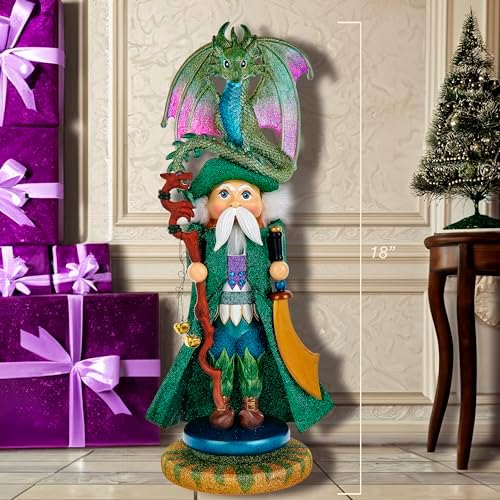 Kurt Adler 18-inch Hollywood Nutcrackers™ Wizard with Dragon Nutcracker