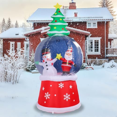 MUMTOP 7.68 FT Christmas Outdoor Inflatable with Snow Globe Holiday Decor
