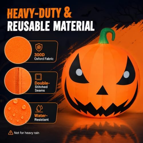 26FT Halloween Inflatables Pumpkin Decorations with 750W Air Blower