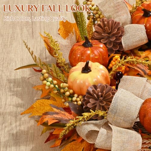 Fall Wreaths for Front Door Outside, Fall Door Wreath, 20 Inch