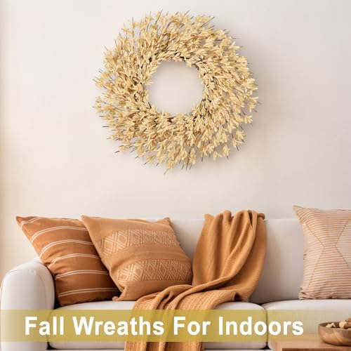 26 Inch Realistic Full Fall Wreaths for Front Door Outside Autumn Wreath