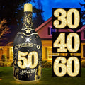 6FT 50th Birthday Inflatable Outdoor Champagne Bottle Decorations