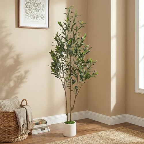 Alupssuc 5ft Artificial Olive Tree with Green Moss