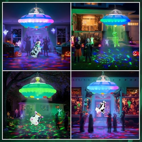 OurWarm 4FT Halloween Inflatables Outdoor, Alien Blow Up Yard Decorations