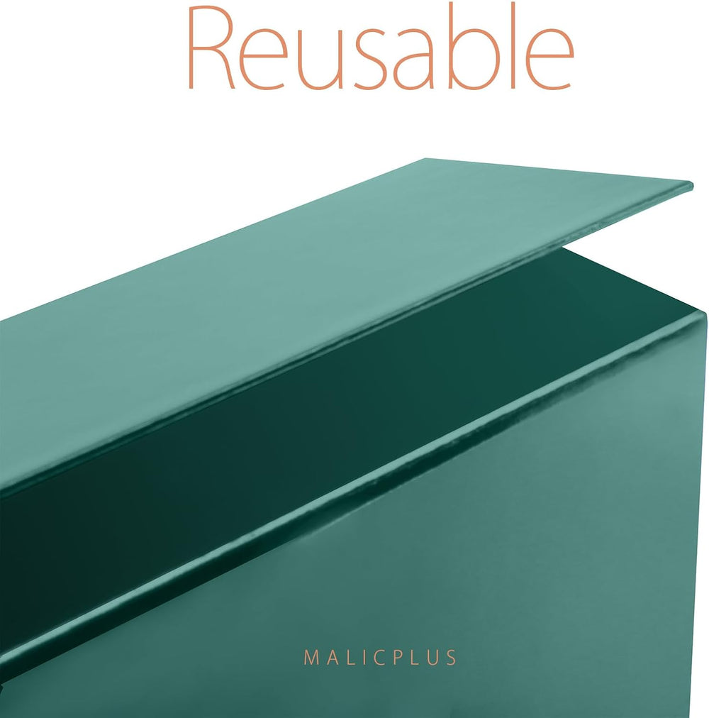 Large Green Gift Boxes with Magnetic Lid for Present, 6 Pack
