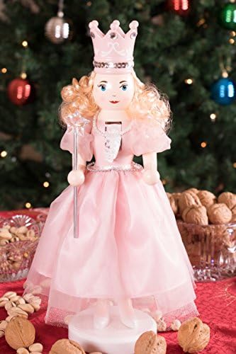 Clever Creations Sugar Plum Fairy 14 Inch Traditional Wooden Nutcracker, Festive Christmas Décor for Shelves and Tables