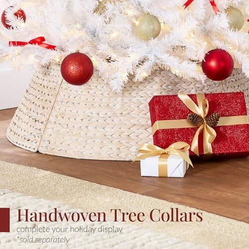 Best Choice Products 6ft White Christmas Tree Pre-Lit w/Twinkling Lights Artificial Pine Tree Premium Holiday Decoration 250 Warm White Lights, 947 Branch Tips, Metal Stand