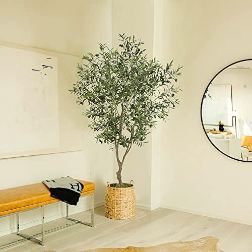 7ft Artificial Olive Tree Potted Plant