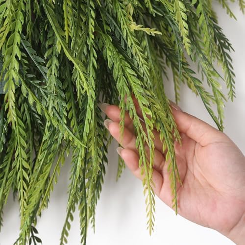 26" Artificial Eucalyptus with Fake Saw Grass Wreath for Front Door Decor