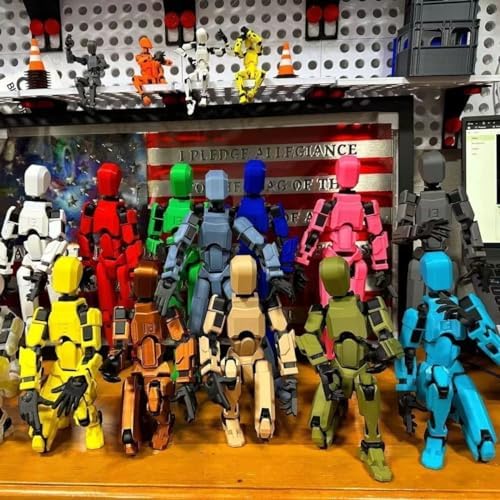 titan 13 action figure, 3d printed lucky robot on a desk or shelf