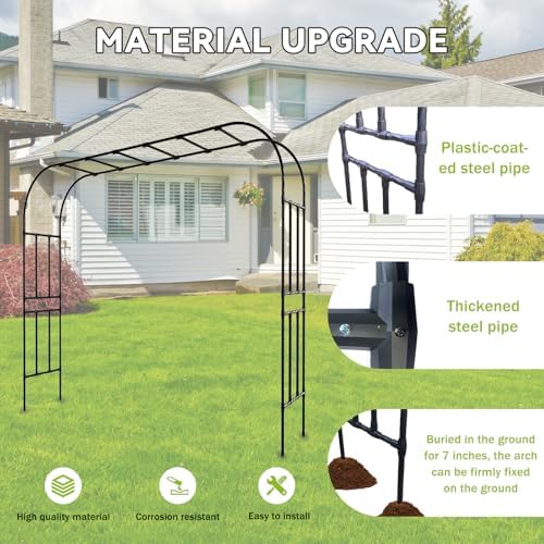 25MM Thickened Garden Arch Trellis – 157"(L) x 105"(H) Arbor