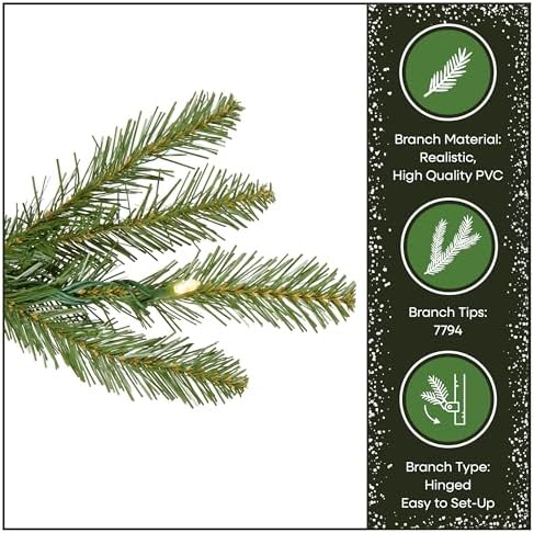 National Tree Company 12ft Pre-Lit Dunhill Fir Artificial Christmas Tree